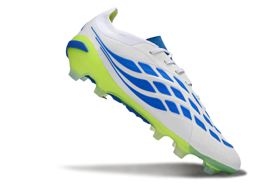Adidas Predator 26 Elite FG Football Boots - White/Electric Blue/Lime Green