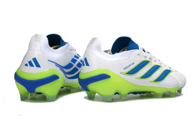 Adidas Predator 26 Elite FG Football Boots - White/Electric Blue/Lime Green