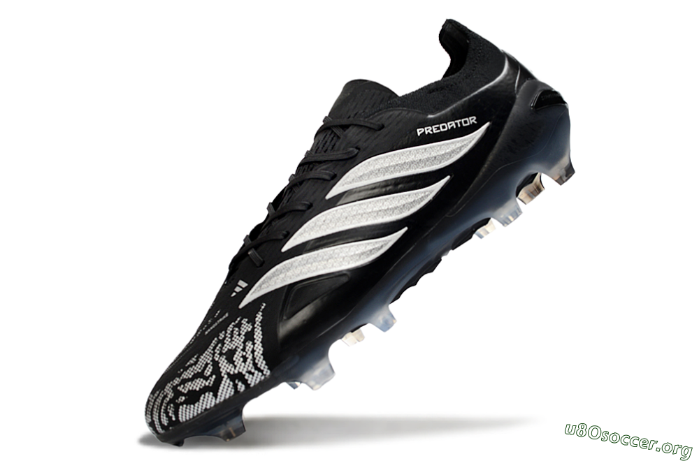 Adidas Predator 26 Elite FG Football Boots - Black/Silver Shade/White Accent 5