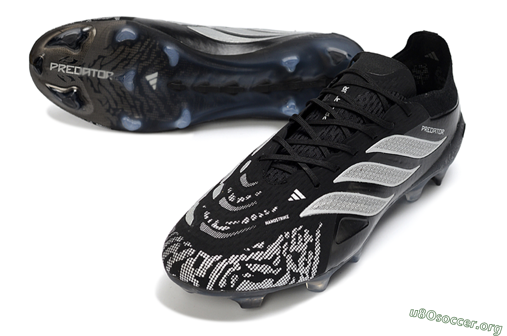 Adidas Predator 26 Elite FG Football Boots - Black/Silver Shade/White Accent 0