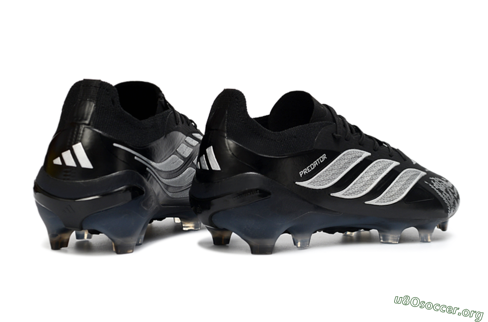 Adidas Predator 26 Elite FG Football Boots - Black/Silver Shade/White Accent 6