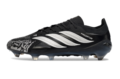 Adidas Predator 26 Elite FG Football Boots - Black/Silver Shade/White Accent