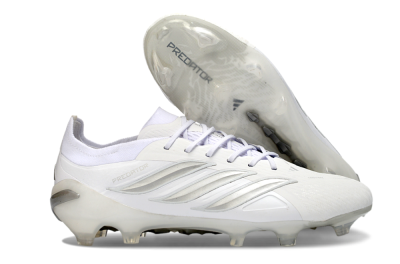 Adidas Predator 26 Elite FG Football Boots - White/Silver/Black
