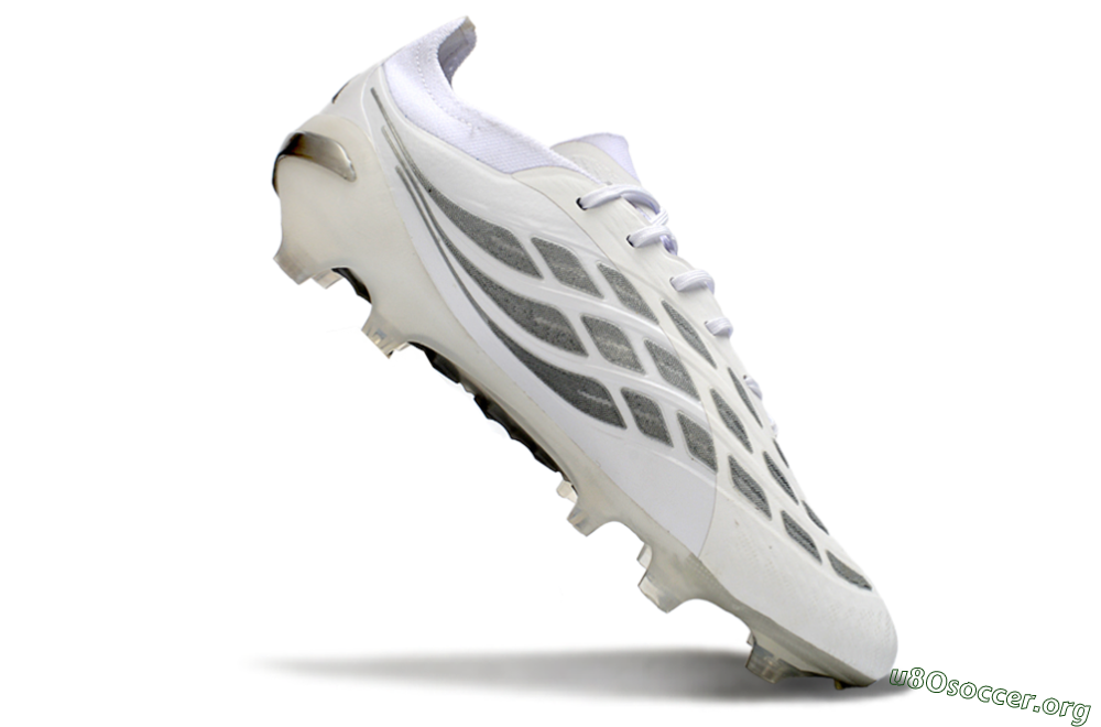 Adidas Predator 26 Elite FG Football Boots - White/Silver/Black 4