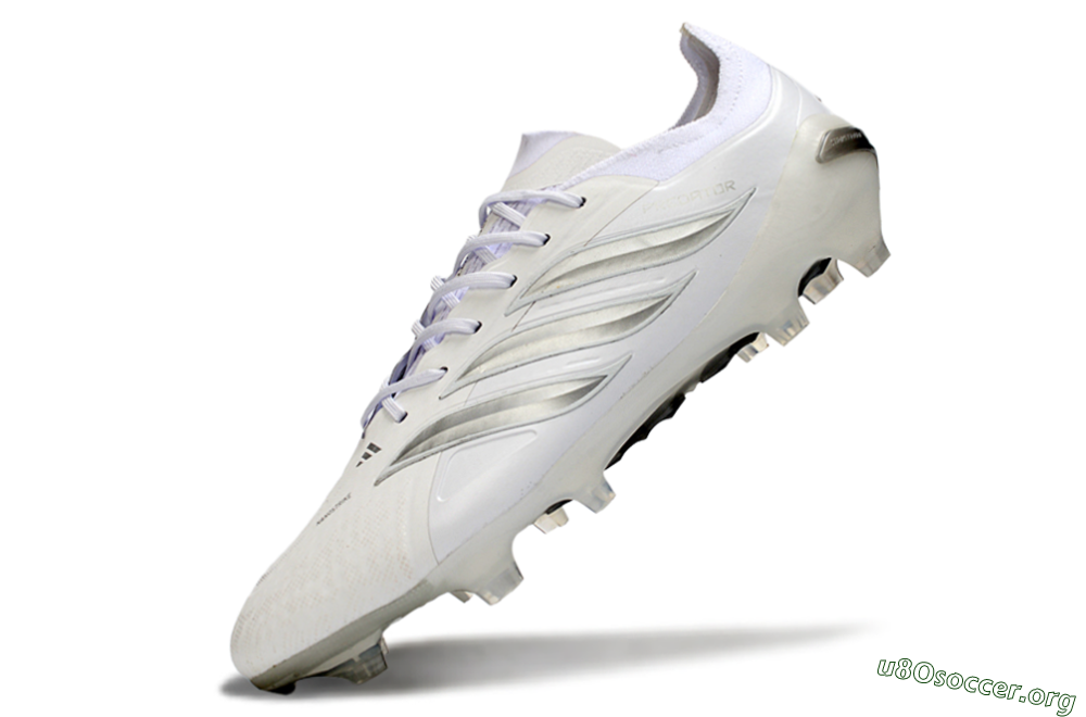 Adidas Predator 26 Elite FG Football Boots - White/Silver/Black 5
