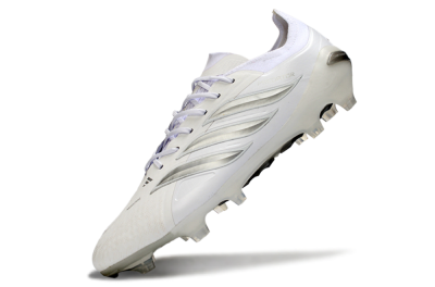 Adidas Predator 26 Elite FG Football Boots - White/Silver/Black