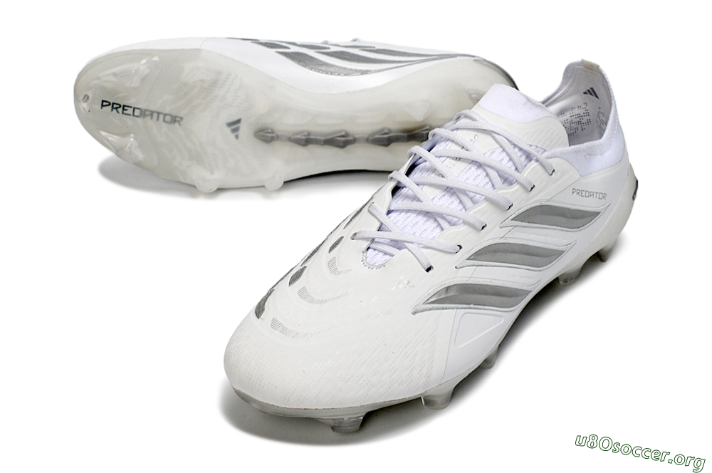 Adidas Predator 26 Elite FG Football Boots - White/Silver/Black 0