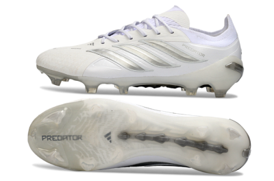 Adidas Predator 26 Elite FG Football Boots - White/Silver/Black