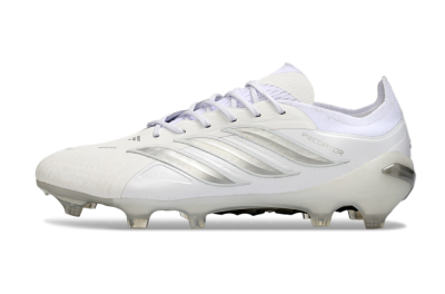 Adidas Predator 26 Elite FG Football Boots - White/Silver/Black