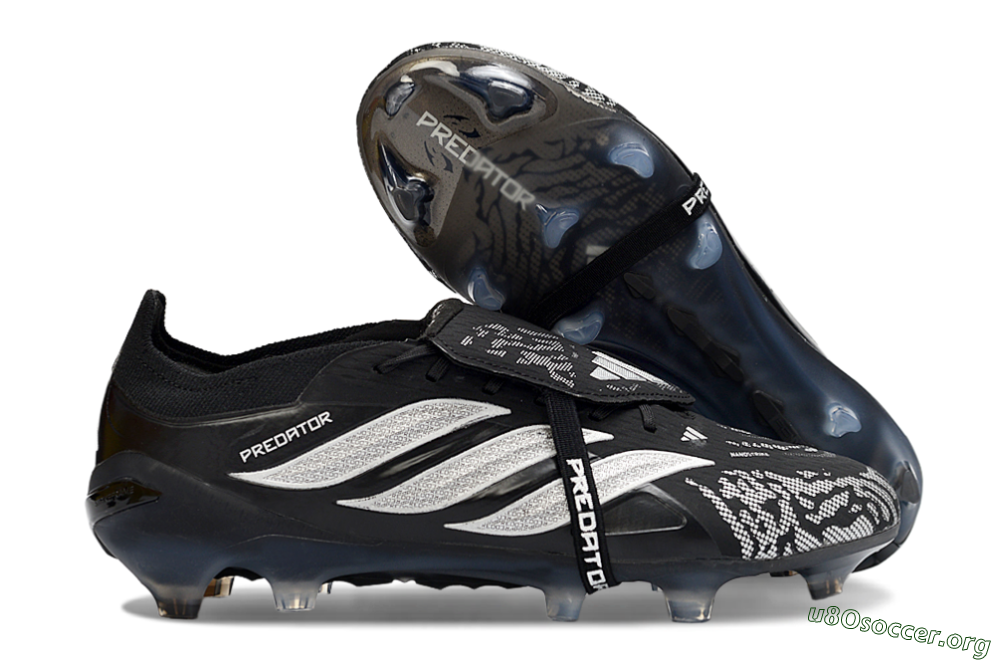 Adidas Predator 26 Elite Fold-Over Tongue FG Football Boots - Black/Shadow Black/Flash Silver 2
