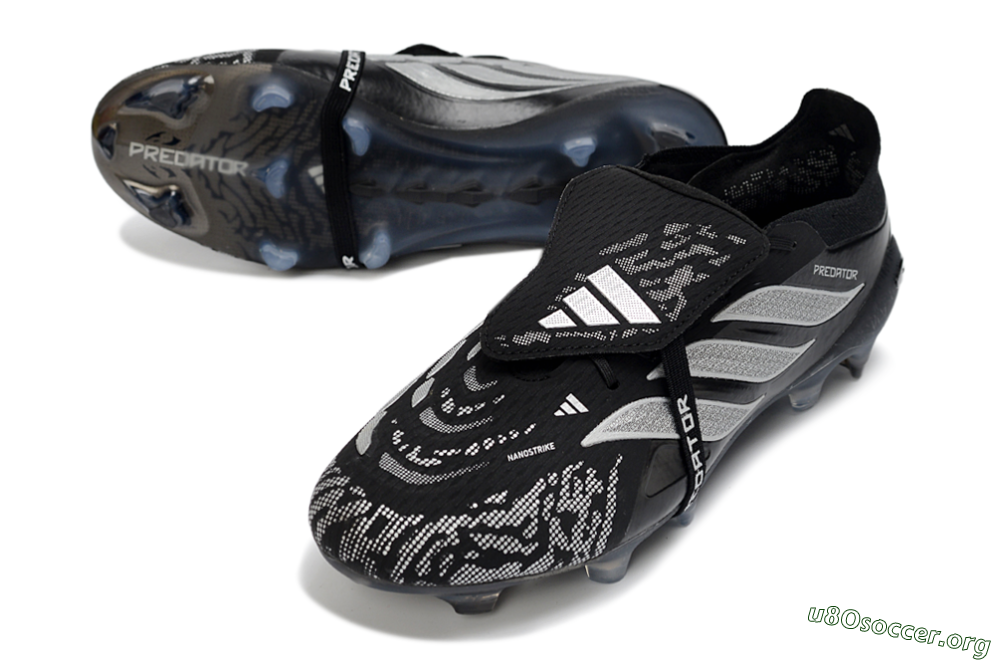 Adidas Predator 26 Elite Fold-Over Tongue FG Football Boots - Black/Shadow Black/Flash Silver 0