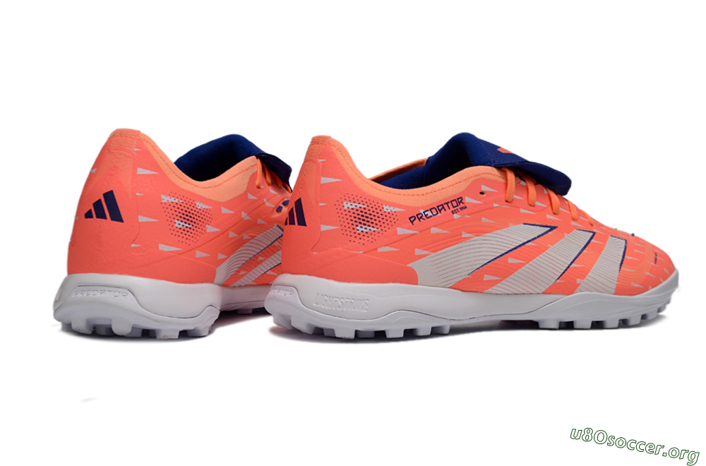 Adidas Predator League Fold-Over Tongue TF Football Shoes - Orange/Vibrant Coral/Deep Navy 6