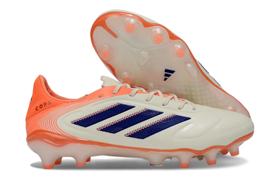 Adidas Copa Pure 3 FG Football Boots - White/Vibrant Orange/Navy Blue