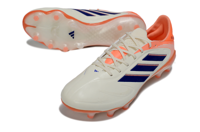 Adidas Copa Pure 3 FG Football Boots - White/Vibrant Orange/Navy Blue