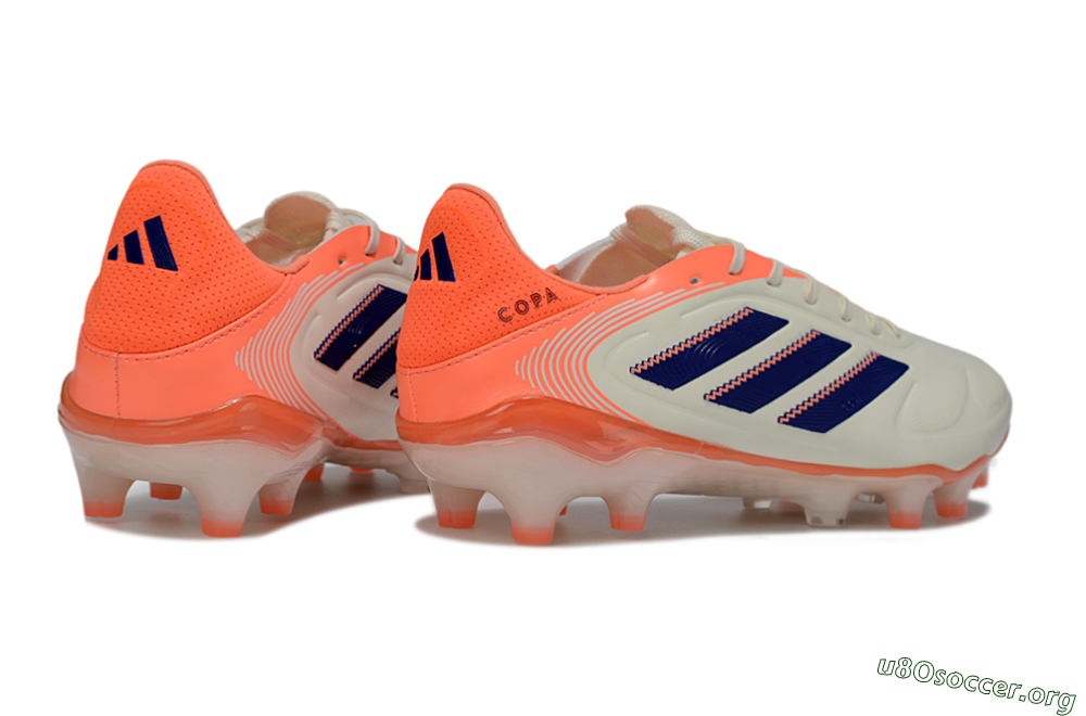 Adidas Copa Pure 3 FG Football Boots - White/Vibrant Orange/Navy Blue 6