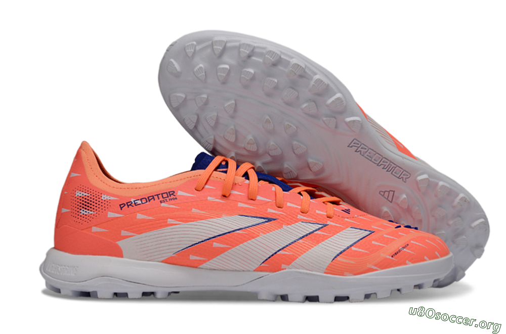 Adidas Predator 25 Elite TF Football Shoes - Pink/Electric Orange/Deep Blue 2