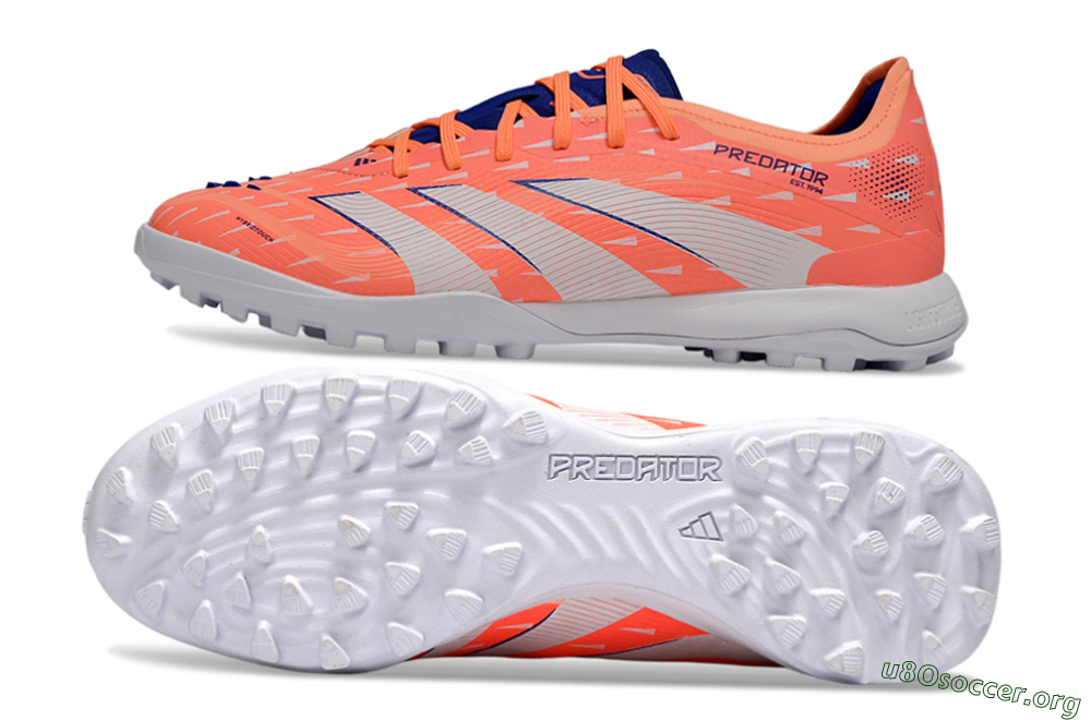 Adidas Predator 25 Elite TF Football Shoes - Pink/Electric Orange/Deep Blue 1