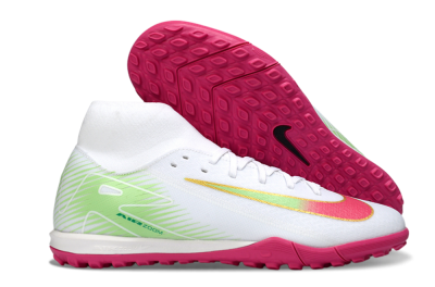 Nike Air Zoom Mercurial Superfly 10 Academy TF Football Shoes - White/Vibrant Pink/Soft Green