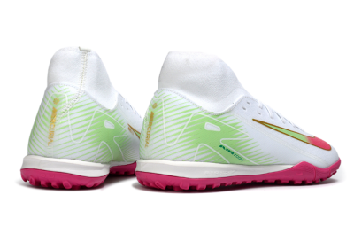 Nike Air Zoom Mercurial Superfly 10 Academy TF Football Shoes - White/Vibrant Pink/Soft Green