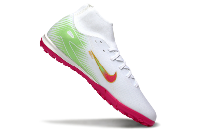 Nike Air Zoom Mercurial Superfly 10 Academy TF Football Shoes - White/Vibrant Pink/Soft Green