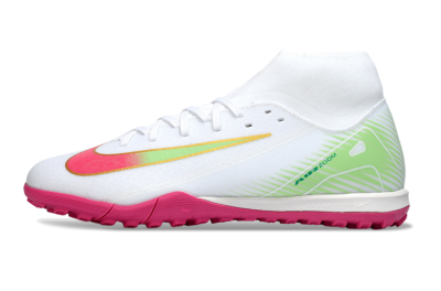 Nike Air Zoom Mercurial Superfly 10 Academy TF Football Shoes - White/Vibrant Pink/Soft Green