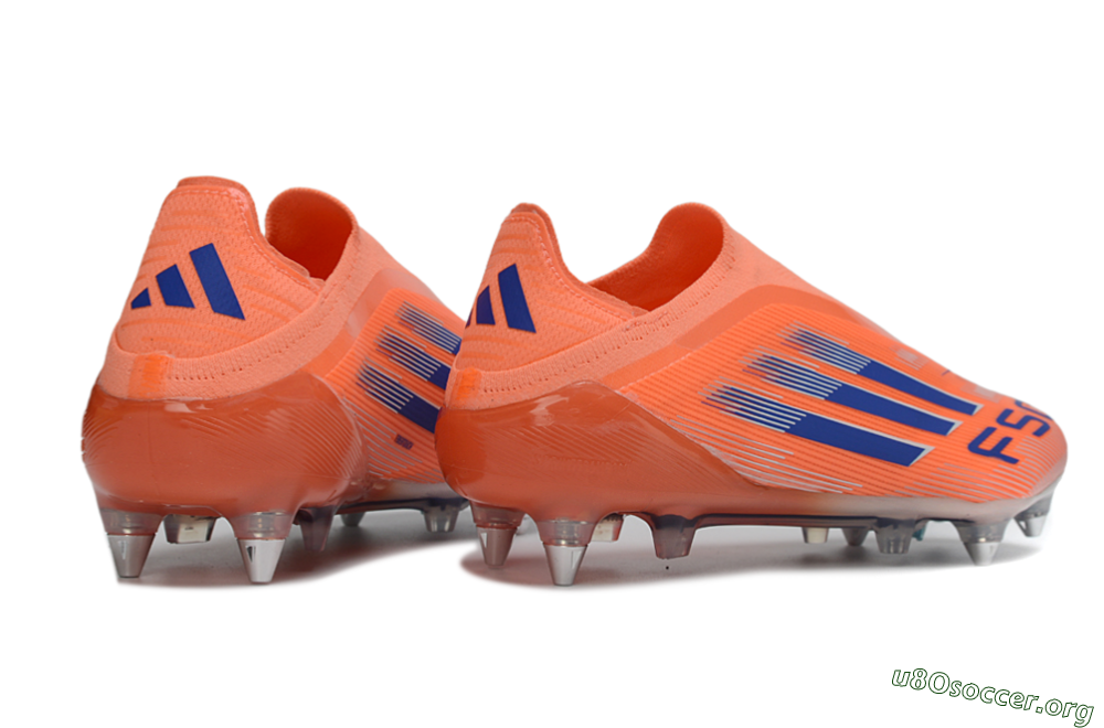 Adidas F50 Elite Laceless SG Football Boots - Orange/Navy Blue/Flame Orange 6