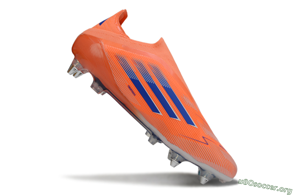 Adidas F50 Elite Laceless SG Football Boots - Orange/Navy Blue/Flame Orange 4