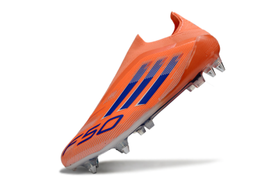 Adidas F50 Elite Laceless SG Football Boots - Orange/Navy Blue/Flame Orange