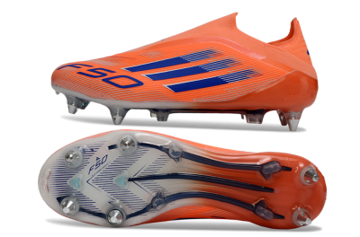 Adidas F50 Elite Laceless SG Football Boots - Orange/Navy Blue/Flame Orange