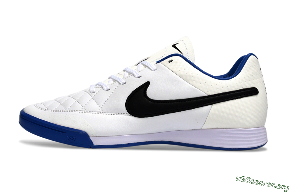 Nike Tiempo Ligera 4 IC Football Shoes - White/Royal Blue/Black 3