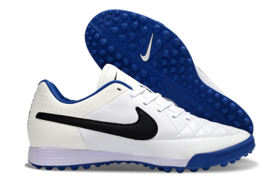 Nike Tiempo Ligera 4 TF Football Shoes - White/Royal Blue/Black