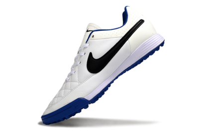 Nike Tiempo Ligera 4 TF Football Shoes - White/Royal Blue/Black