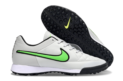 Nike Tiempo Ligera 4 TF Football Shoes - Gray/Neon Green/Black