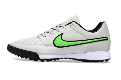 Nike Tiempo Ligera 4 TF Football Shoes - Gray/Neon Green/Black