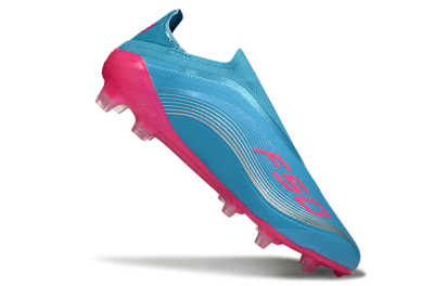 Messi x Adidas F50 Elite Laceless FG Football Boots - Blue/Electric Pink/Light Blue