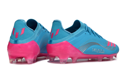 Messi x Adidas F50 Elite FG Football Boots - Blue/Bright Pink/Neon Blue