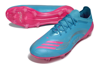 Messi x Adidas F50 Elite FG Football Boots - Blue/Bright Pink/Neon Blue