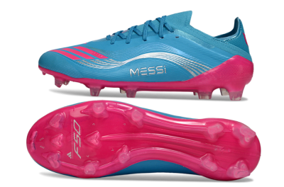 Messi x Adidas F50 Elite FG Football Boots - Blue/Bright Pink/Neon Blue