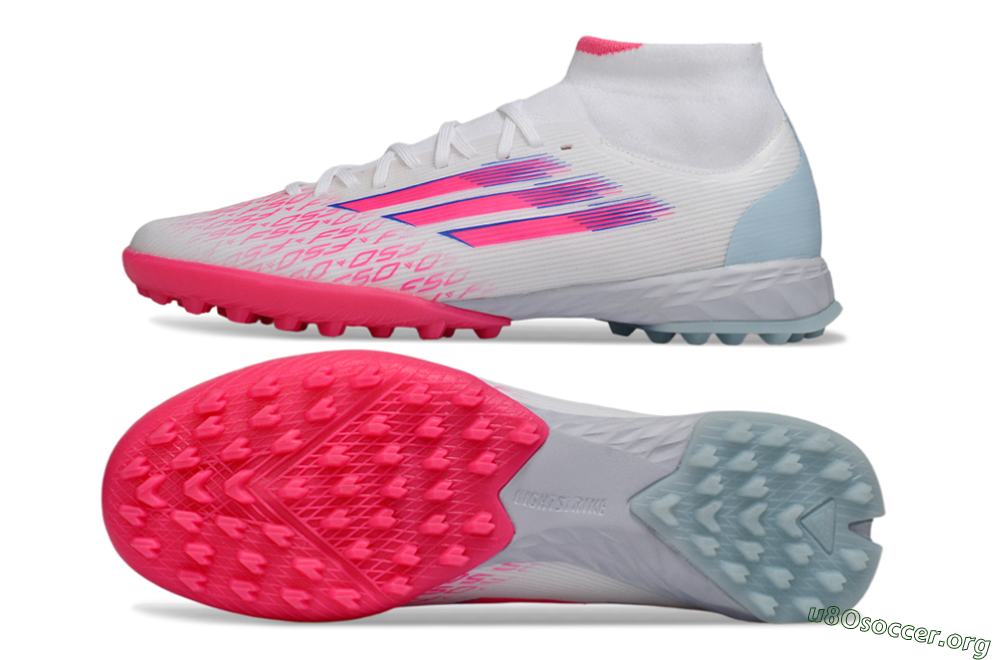 Adidas F50 Elite Mid TF Football Shoes - Pink/Bright Pink/Light Blue 1
