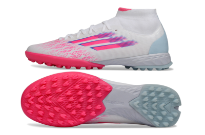Adidas F50 Elite Mid TF Football Shoes - Pink/Bright Pink/Light Blue