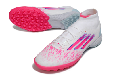 Adidas F50 Elite Mid TF Football Shoes - Pink/Bright Pink/Light Blue