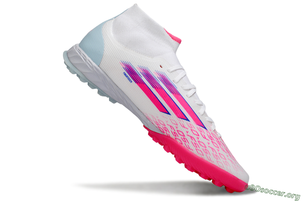 Adidas F50 Elite Mid TF Football Shoes - Pink/Bright Pink/Light Blue 4
