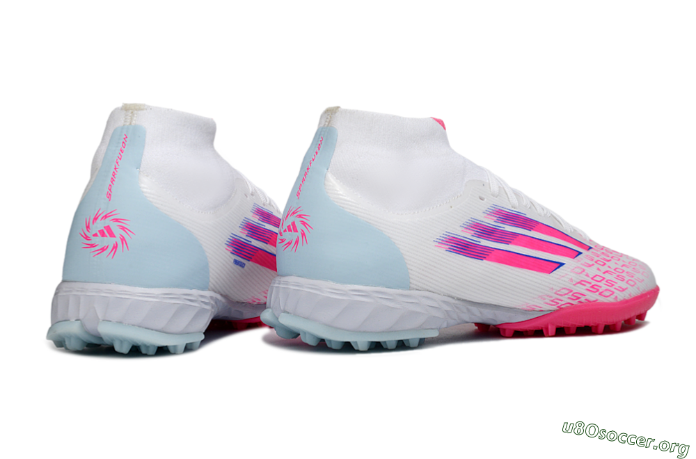 Adidas F50 Elite Mid TF Football Shoes - Pink/Bright Pink/Light Blue 6