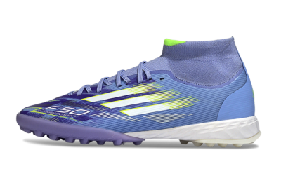 Adidas F50 Elite Mid TF Football Shoes - Purple/Silver/Yellow