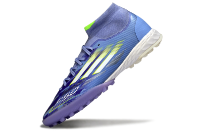 Adidas F50 Elite Mid TF Football Shoes - Purple/Silver/Yellow