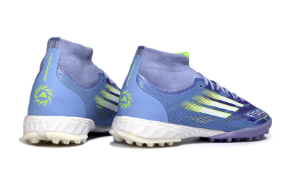 Adidas F50 Elite Mid TF Football Shoes - Purple/Silver/Yellow