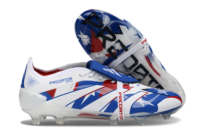 Adidas Predator 25 Elite Fold-Over Tongue FG Football Boots - Blue/Royal Blue/Crimson Red