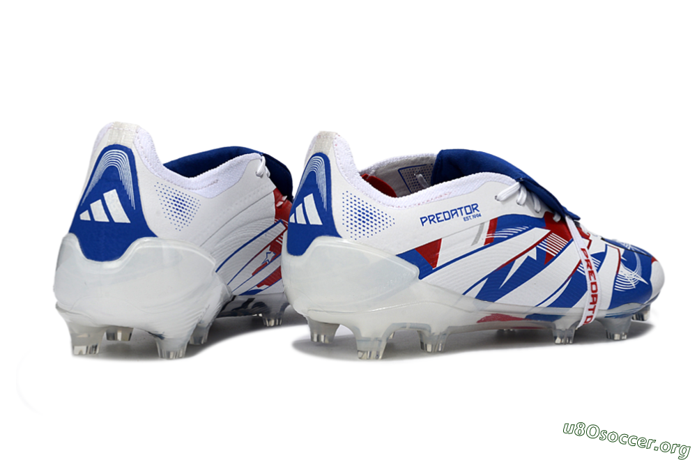 Adidas Predator 25 Elite Fold-Over Tongue FG Football Boots - Blue/Royal Blue/Crimson Red 6