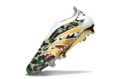Adidas Predator 25 Elite Laceless FG Football Boots - Camo/White/Gold
