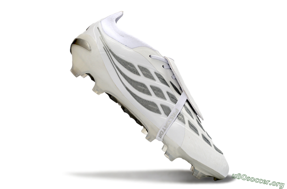Adidas Predator 26 Elite Fold-Over Tongue FG Football Boots - White/Silver Shadows/Crystal White 4